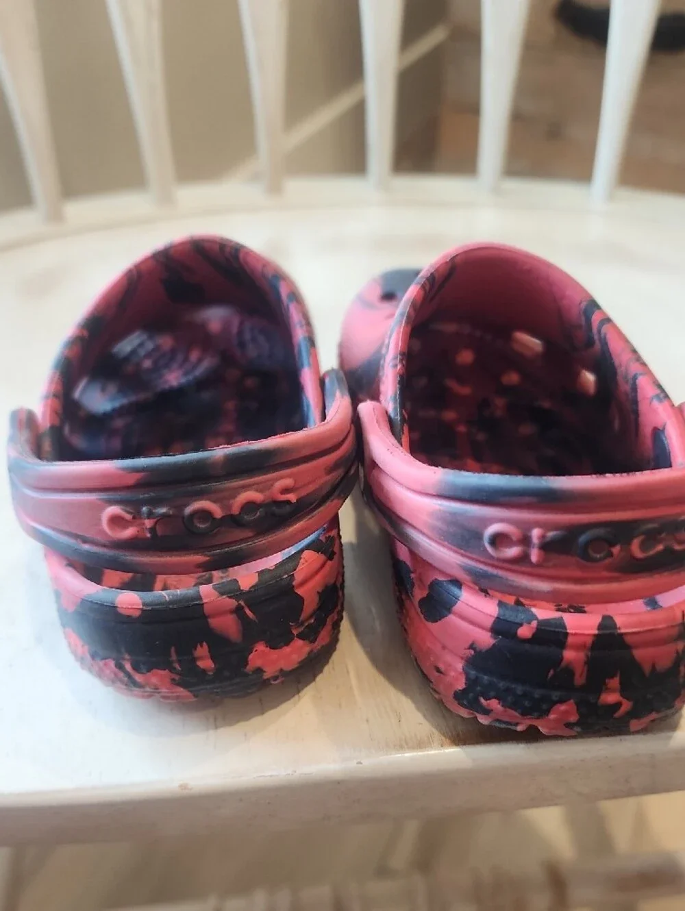 Crocs Kids Red & Black Clog-Style Sandals